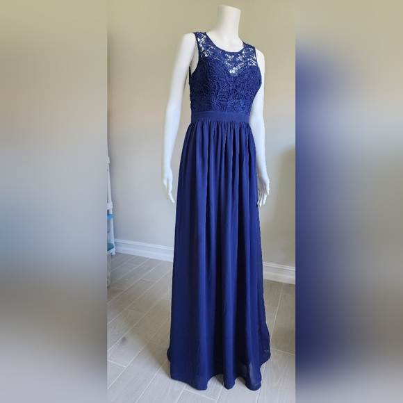 Saved by the Dress Blue Long Gown - Picture 13 of 16